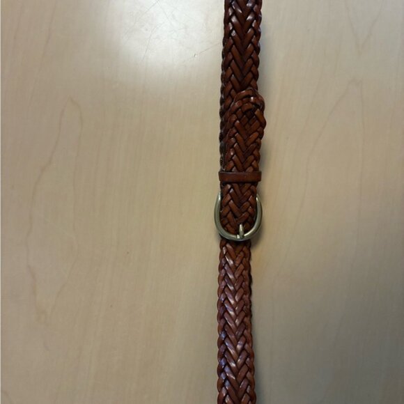 Coach Braided Brown Leather Belt 3854 - Picture 1 of 6